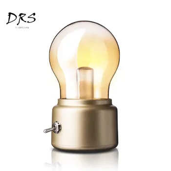 Mini LED Derliaus Lemputė Stalas Stalo Lempa Unikalią Didelio Šviesos Akių Apsauga, Energijos Taupymas, Dimeris USB Įkrovimo Retro Lempos