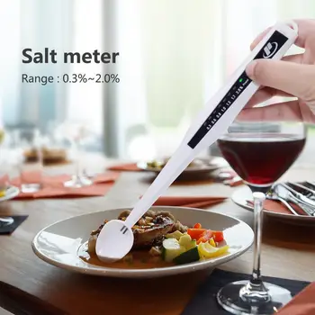 Mini LED Elektroniniai Maisto Druska Druskingumas Testeris Pen Dirvožemio Druskingumas Detektorius Vandeniui Sriuba Salinometer Druskos Koncentracija Metrų