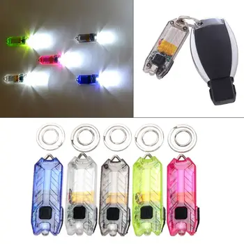 Mini LED Keychain Žibintuvėlis Elektrinis Žibintuvėlis Nešiojamų USB jungtį Įkraunama 45LM 2 Rūšių Vamzdžių Kempingas Naktį Skaityti Dviračių W