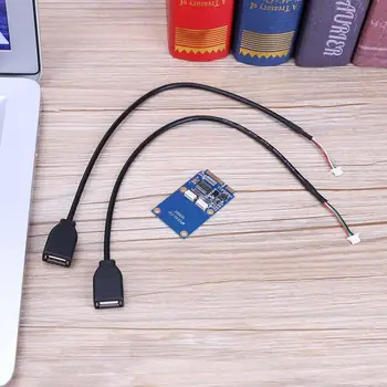 Mini PCI-E Dual USB Adapteris mPCIe 5 Pin 2 Prievadai USB2.0 Konverteris Kortelės