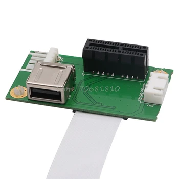 Mini PCI-E, PCI-E Express 1X Pratęsimo Laido Adapterio plokštę su USB Riser Card Lašas Laivybos