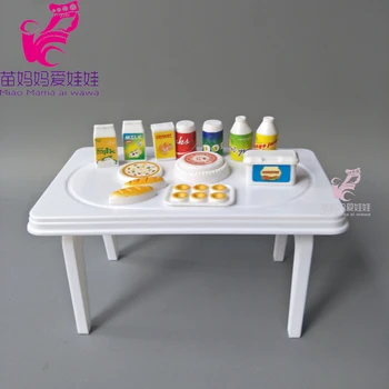 Mininature Modeliavimas 1/6 lėlės aksesuaras vakarienės stalo, butelis tortas barbie lėlės monster high lėlės namas žaisti žaislas
