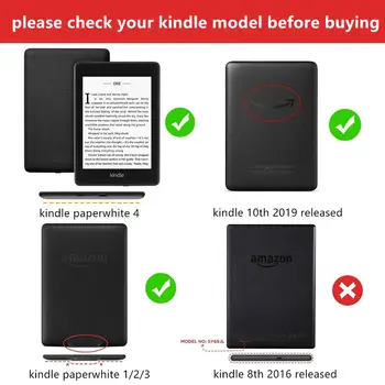 Minkštas Atveju Amazon Kindle Paperwhite 4 Apversti Smart Cover 