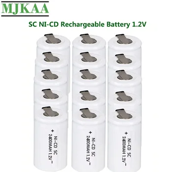 MJKAA 15vnt SC 1.2 V 2400mAh, Ni-CD Įkrovimo Baterija (akumuliatorius Pakeitimo Nikelio Metalo Hidrido Baterijas, Elektriniai Gręžimo Atsuktuvas