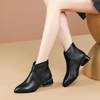 MLJUESE 2021 moterų batai karvės odos mėlyna spalva nurodė, kojų užtrauktukai žiemos trumpas pliušinis turas kulniukai batai 41 dydžio
