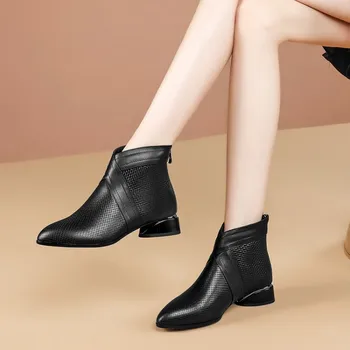 MLJUESE 2021 moterų batai karvės odos mėlyna spalva nurodė, kojų užtrauktukai žiemos trumpas pliušinis turas kulniukai batai 41 dydžio