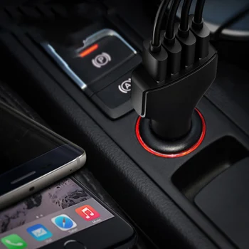 Mobilusis Telefonas Automobilinis Įkroviklis Greitai Įkrauti Maitinimo Adapteriai Multi USB jungtys Smartfon Automobilių Reikmenys DU55
