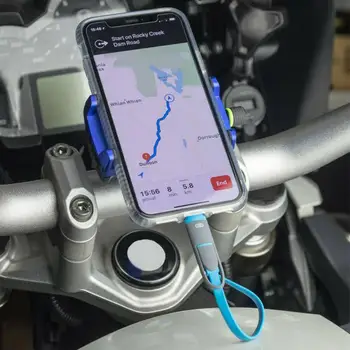 Mobilusis Telefonas Savininkas Motociklo Smartfon Parama Moto Variklis Motociklo Vairo Kalno Stovi Su Belaidžio Kroviklio