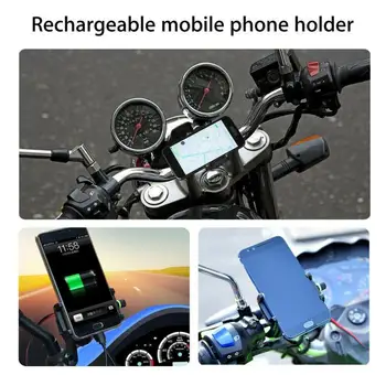 Mobilusis Telefonas Savininkas Motociklo Smartfon Parama Moto Variklis Motociklo Vairo Kalno Stovi Su Belaidžio Kroviklio