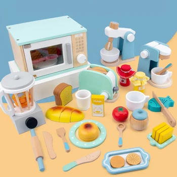 Modeliavimo Duonos Mašina Vaikų Žaisti Namus, Žaislai, Mikrobangų Krosnelė, Sulčiaspaudė Virtuvės Reikmenys Žaisti Namuose Žaislas Lėlių Namelio Baldai Baby Dovanų
