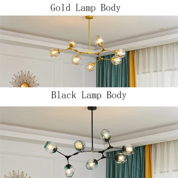 Modernaus Blizgesio LED Šviestuvai, Lempos Kambarį Miegamojo Lubų Liustra Apšvietimo, Stiklas Virtuvėje Kabo Lempos, Šviesa, Šviestuvai