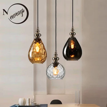 Modernus Nordic art deco stiklo pakabukas šviesos diodų (LED) E27 derliaus kūrybos kabo lempa, miegamojo restoranas, lobby kambarį viešbutyje