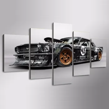 Modernus Plakatas Namų Dekoro Rėmo Sienos Menas Nuotraukas Kambarį 5 Gabalus Ford Mustang Rtr Automobilių Tapybos Drobės HD Spausdinti