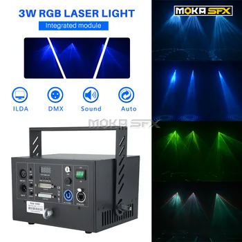 MOKA SFX 3w RGB lazerių šou projektorius dmx pro dj lazerio šviesos klubas šalis koncertas, diskoteka profesionalus lazerinis scenos apšvietimas