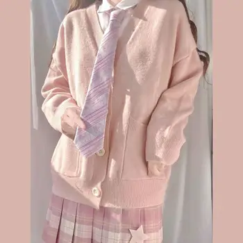 Mokyklos Mergaitė Vienodas JK Cardigan Prarasti JK Megztinis Kailis Japonijos mokyklinę Uniformą Japonijos Mados Uniformes Chandail