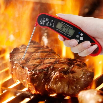 Momentiniai Skaityti Mėsos Termometras, Skaitmeninis Termometras su Apšvietimu / Kalibravimas, Vandeniui Ultra Greito Maisto Termometras su Lon
