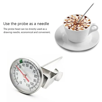 Momentiniai Skaityti Nerūdijančio Plieno maisto termometras kavos ištraukite adatą Pieno GRILIS termometrai didelio tikslumo ilgio zondas su fiksuota įrašą