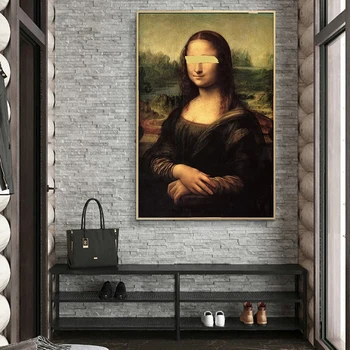 Mona Lisa Apimti Akis, Drobė Meno Tapybos ant Sienos Menas, Plakatų ir grafikos Leonardo da Vinci Garsaus Meno Nuotraukas Cuadros