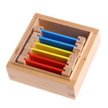 Montessori Sensorinėmis Medžiaga Mokymosi Spalva Tablet Lauke 1/2/3 Medienos Ikimokyklinio Žaislas