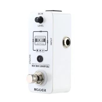 Mooer Micro looper Mini Ciklo įrašymo Efektu Pedalas Elektrinės Gitaros Tiesa Apeiti