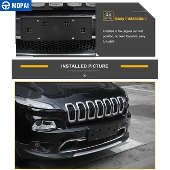 MOPAI Licenciją Plokštelės Laikiklis, skirtas Jeep Cherokee m+ ABS Automobilių Priekiniai Licenciją Plokštelės Laikiklis Dangtelio Jeep Cherokee 2018 Priedai