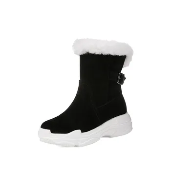 MORAZORA 2020 naujas mados žiemos moterų batai, suapvalinti tne batai sagtis patogus mados atsitiktinis šilti sniego batai juoda