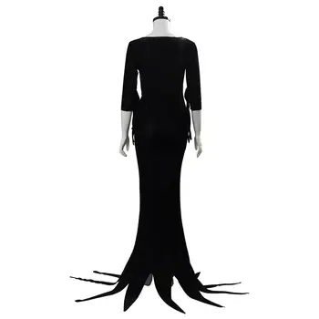 Morticia Addams Kostiumas Suknelė Cosplay Kostiumų Suaugusių Moterų Juoda Suknelė Tiktų Vienodas