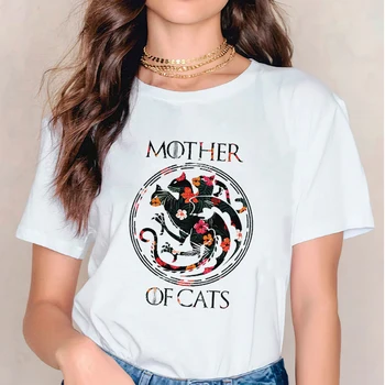 Moterų 2020 Gėlių Mama Katė Spausdinti Meilės Animacinių filmų 90s Marškinėliai Drabužių Tshirts Moterų Ponios Grafinis Moterų Tee Marškinėliai Drabužių