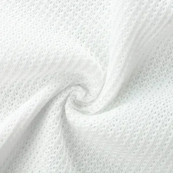 Moterų Baltas Megztinis 2020 Mados Atsitiktinis V-kaklo, ilgomis Rankovėmis Mezgimo Pasėlių Viršutinis Trikotažas Ponios Kietas Trumpas Puloveriai Megztinis