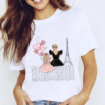 Moterų Grafinis Mergina Saldus Stilius Mielas Mados Mama Mama Mama 2021 Lady Drabužius Viršūnes Drabužių Tees Spausdinti Moterų Marškinėlius (T-Shirt