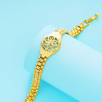 Moterų Jewellry Aksesuarai, platus watchband 24K Aukso Spalvos vario Flash Manžetai wrap apyrankės, Bangles moterų papuošalai