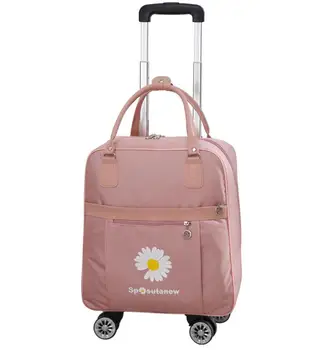 Moterų Kelionės Vežimėlio krepšys neperšlampamas vykdyti Geležinkelių bagažo krepšiai Kelionių Kuprinė maišelis su ratinių kuprinė bagažo lagaminas