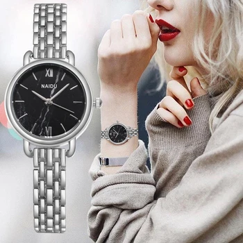 Moterų Laikrodžiai Prekės NAIDU Ponios Apyrankę Žiūrėti Vyriški Kvarcas Suknelė Laikrodį Feminino Relogio 2019 Naujas Reloj Mujer Kol Saati