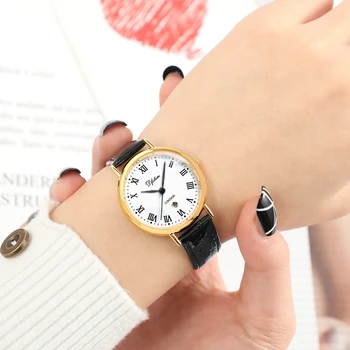 Moterų Mados Atsitiktinis Lundon Stiliaus Kvarciniai Laikrodžiai Chronograph Oda Verslo Žiūrėti Lady Relogios Feminiinos Laikrodis 2020 m.