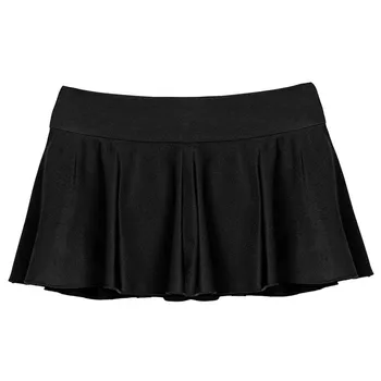 Moterų Mados Seksualus Clubwear Miniskirts Tampri, Aktyvus Micro Mini Klostuotas Sijonas su Vidiniu Šortai Trumpas Sijonas Veiklos
