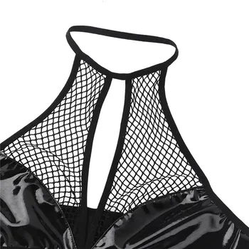 Moterų Oda Erotinis apatinis Trikotažas Nustatyti Bikini Karšto Liemenėlė, Diržas Apatinės Kelnaitės Odos Erotinis Sekso Kostiumai Seksualus Apatiniai Sleepwear
