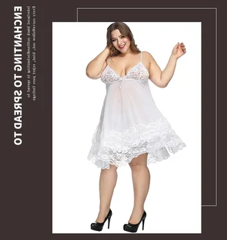 Moterų plius dydis drabužių seksuali suknelė ju marlę, permatomas nėrinių pižama vieną rinkinį, pardavimo, karšto pardavimo 2020 m.