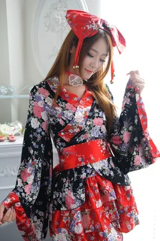 Moterų Princesė Kawaii Lolita Dress Merginos Kimono Seksualus, Cosplay Kostiumai, Mielas Loli Sijonas Mados Saldus Vestido Helovinas Šalis Nešioti