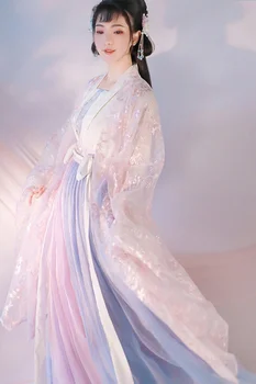 Moterų Tradicinės Liaudies Elegantiškas Senovės Hanfu Kostiumas Tang Dinastijos Princesė Nacionalinių Šokių Drabužius Tango Kostiumas Rytų Suknelė