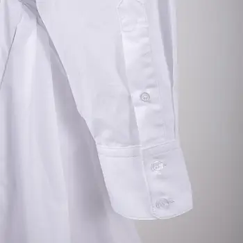 Moterų V-kaklo Apykaklė ilgomis Rankovėmis Suknelė Temperamentas Balta Derliaus Plisuotos Marškinėliai Suknelė Mados Paprasta Ponios Suknelės Pavasario