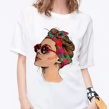 Moterų Viršūnių Drabužių korėjos 2020 metų Vasaros White Tee Retro Grožio Mergina, Ptint T-shirt Stiliaus Laukinių Marškinėlius Harajuku Trumpas rankovėmis Marškinėliai