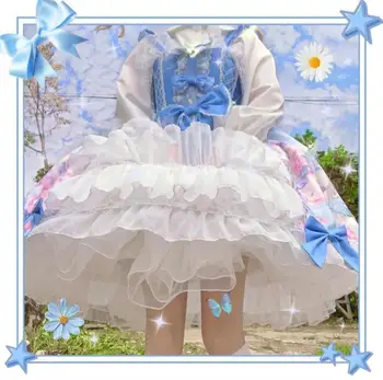 Mothybot Lolita Dress Originalaus Dizaino Vestuves Katė Cardigan Dirželis Jsk Elegantiškas Lady Suknelė