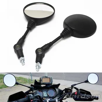Motociklas Valdomi Išoriniai Galinio Vaizdo Veidrodėliai Custom Black Universalios Lankstymo Motociklo Veidrodėlis