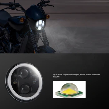 Motociklo 5.75 colių LED Žibintų Motociklo Projektorius Žibintai Super Plataus Kampo Važiavimo Šviesos