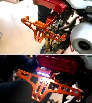 Motociklo Priedai CNC Galiniai Licenciją Plokštelės Mount Turėtojas su LED Šviesos Honda VFR 750 800 1200 F VFR750 VFR800 VFR1200