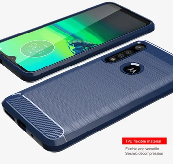 Motorola Moto G8 žaisti (vienas makro) spalva mėlyna (blue), anglies serija, caseport