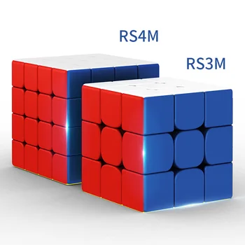 Moyu 2020 RS4M Magnetinio 3x3x3 Magic Cube MF 4x4 Magija Galvosūkį RS3M Magnetinio Kubą 3x3 stickerless Žaislai Vaikams