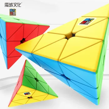 MoYu Cubing Klasėje Piramidės Magic Cube 3x3 Cubo Lipdukai Magico Įspūdį Rubix Kubo Švietimo Gan Dovana Vaikams, Žaislai Vaikams