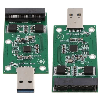MSATA SSD USB 3.0 Adapteris Kortelės Modulis ASM1153E Didelės Spartos Mobiliojo U Disko Mini PCIe SATA Flash Drive SSD Skaičiuoklė