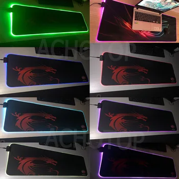 MSI Lentelė Didelis Lockedge RGB Pelės Mygtukai Žaidimo Kilimėlis LED Užraktas Krašto neslidus Nešiojamojo kompiuterio Klaviatūros Kilimėlis su Apšvietimu